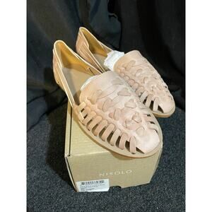 NISOLO Huarache Leather Sandals Tan Desert Rose Handmade Peru Women’s 8